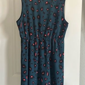 Teal + Pink Leopard Print Dress 👗